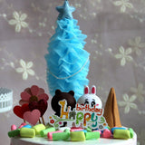 Max 6 Pieces Tulle Christmas Tree Cake Toppers Wedding Birthday Party Supplier