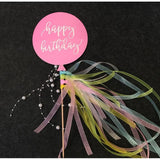 Max 6 Pieces Balloon Design Happy Birthday Cake Toppers Birthday Party Supplier