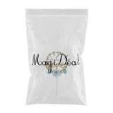 Love Monogram Flower Wreath Leaves Cake Topper Wedding Party Supplier Blue