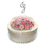 Max Alphabet J Letter Diamante Cake Topper Birthday Wedding Anniversary Decor