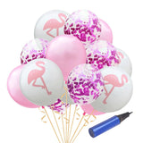 Hawaiian Flamingo Pineapple Confetti Latex Balloons Tropical Party Decor G