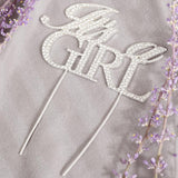 Max Sparkling Rhinestone Cake Topper Baby Shower Party Cake Decor It is a Girl
