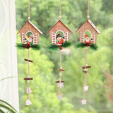 Max Christmas Wooden House Tree Ornament Pendant Hanging Home Decor Santa Claus