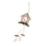 Max Christmas Wooden House Tree Ornament Pendant Hanging Home Decor Santa Claus