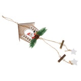 Max Christmas Wooden House Tree Ornament Pendant Hanging Home Decor Santa Claus