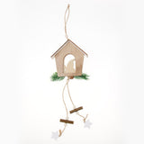 Max Christmas Wooden House Tree Ornament Pendant Hanging Home Decor Santa Claus