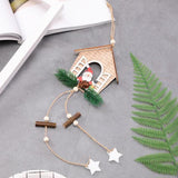 Max Christmas Wooden House Tree Ornament Pendant Hanging Home Decor Santa Claus