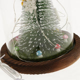 Christmas USB Light Xmas Tree Micro Landscape Glass Dome Table Ornaments B
