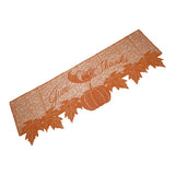 Max Lace Fireplace Cloth Runner Pumpkin Maple Leaf Mantle Scarf Thanksgiving  A