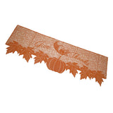Max Lace Fireplace Cloth Runner Pumpkin Maple Leaf Mantle Scarf Thanksgiving  A
