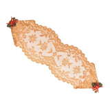 Max 13x45 Inch Lace Table Runner Tablecloth Christmas Party Table Decor Gold
