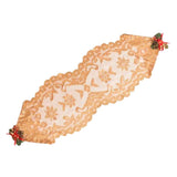Max 13x45 Inch Lace Table Runner Tablecloth Christmas Party Table Decor Gold