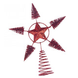Max Classic Star Christmas Tree Topper Xmas Ornament Craft 25x20cm Red