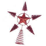 Max Classic Star Christmas Tree Topper Xmas Ornament Craft 25x20cm Red