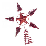 Max Classic Star Christmas Tree Topper Xmas Ornament Craft 25x20cm Red