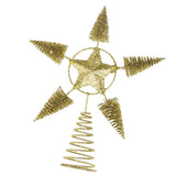 Max Classic Star Christmas Tree Topper Xmas Ornament Craft 25x20cm Gold