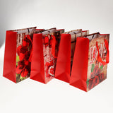 12pcs Christmas Gift Bags with Handle Tote Bags Wedding Favors Rose