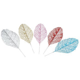 Max 5pcs Artificial Hollow out Leaves Picks DIY Crafts Christmas Tree Decor