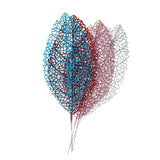 Max 5pcs Artificial Hollow out Leaves Picks DIY Crafts Christmas Tree Decor