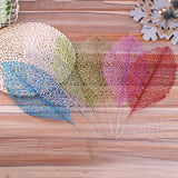 Max 5pcs Artificial Hollow out Leaves Picks DIY Crafts Christmas Tree Decor