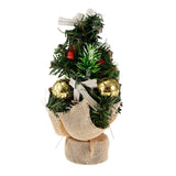 Mini Artificial Christmas Tree Tabletop Decoration Gold Ball