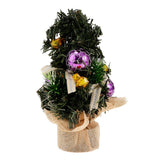 Mini Artificial Christmas Tree Tabletop Decoration Purple Ball