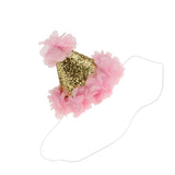 Sweet Girls Flower Sequin Cap Birthday Hat Toddler Headwear Pink
