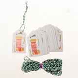 50pcs Paper Christmas Holly Jolly Gift Labels Bookmark Tags Christmas Decor