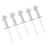 Max 10pcs 1 Crown Cake Topper Cupcake Picks 1st Birthday Party Cake Decor Silver