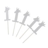 Max 10pcs 1 Crown Cake Topper Cupcake Picks 1st Birthday Party Cake Decor Silver