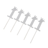 Max 10pcs 1 Crown Cake Topper Cupcake Picks 1st Birthday Party Cake Decor Silver