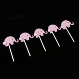 Max 12 Pieces Elephant Felt Wool Pom Pom Cake Topper Birthday Party Decor Pink