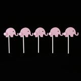 Max 12 Pieces Elephant Felt Wool Pom Pom Cake Topper Birthday Party Decor Pink