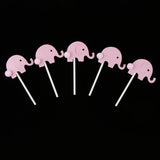Max 12 Pieces Elephant Felt Wool Pom Pom Cake Topper Birthday Party Decor Pink