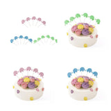 Max 12 Pieces Elephant Felt Wool Pom Pom Cake Topper Birthday Party Decor Pink
