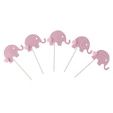 Max 12 Pieces Elephant Felt Wool Pom Pom Cake Topper Birthday Party Decor Pink