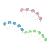 Max 12 Pieces Elephant Felt Wool Pom Pom Cake Topper Birthday Party Decor Pink