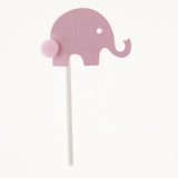 Max 12 Pieces Elephant Felt Wool Pom Pom Cake Topper Birthday Party Decor Pink