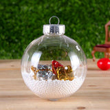 Max Clear Round Christmas Snow Ball Refillable Xmas Bauble Tree Ornament