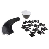 12 Sets Cupcake Topper and Wrapper Decor Cake Baking Accessories Black