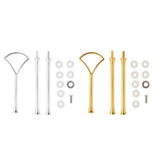 Max 3 Tier Fan Top Cake Stand Holder Rack Handle Fitting Hardware Rod Gold