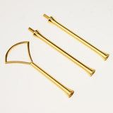 Max 3 Tier Fan Top Cake Stand Holder Rack Handle Fitting Hardware Rod Gold