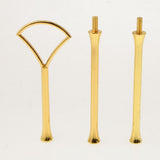 Max 3 Tier Fan Top Cake Stand Holder Rack Handle Fitting Hardware Rod Gold