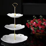 Max 3 Tier Fan Top Cake Stand Holder Rack Handle Fitting Hardware Rod Gold