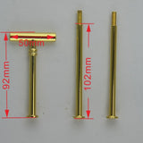 Max 3 Tier Fan Top Cake Stand Holder Rack Handle Fitting Hardware Rod Gold