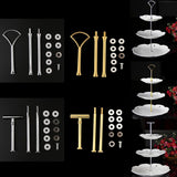 Max 3 Tier Fan Top Cake Stand Holder Rack Handle Fitting Hardware Rod Gold