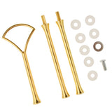 Max 3 Tier Fan Top Cake Stand Holder Rack Handle Fitting Hardware Rod Gold