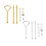 Max 3 Tier Fan Top Cake Stand Holder Rack Handle Fitting Hardware Rod Gold
