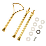 Max 3 Tier Fan Top Cake Stand Holder Rack Handle Fitting Hardware Rod Gold