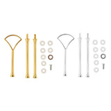 Max 3 Tier Fan Top Cake Stand Holder Rack Handle Fitting Hardware Rod Gold